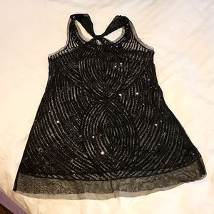 Cross back sequin top